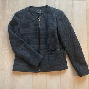 Gorgeous Massimo Dutti jacket with leather detailing